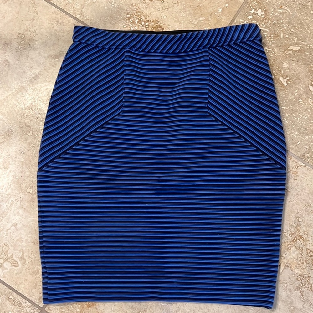 Blue Stripe Skirt Ann Taylor, Size 0